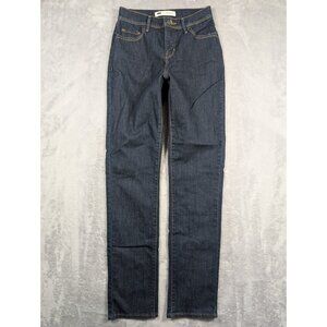 Levis 512 Perfrectly Slimming Jeans Womens Size 4 Dark Wash Straight Leg